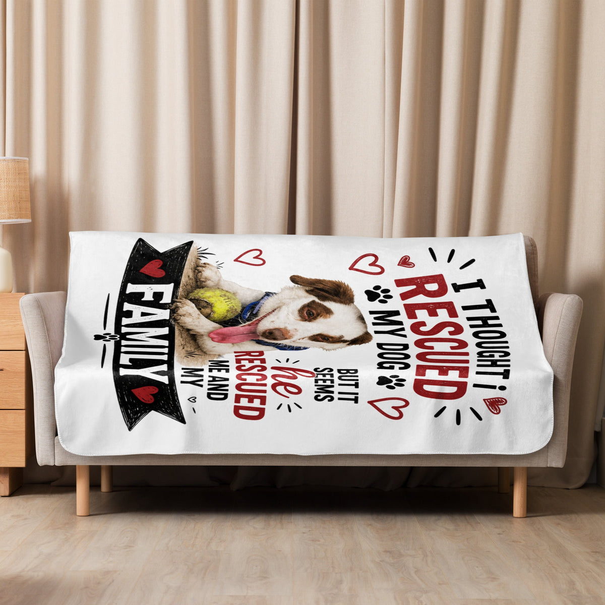 Soft dog lover fleece blankets from The Ringo Pack featuring funny and heartfelt dog designs.