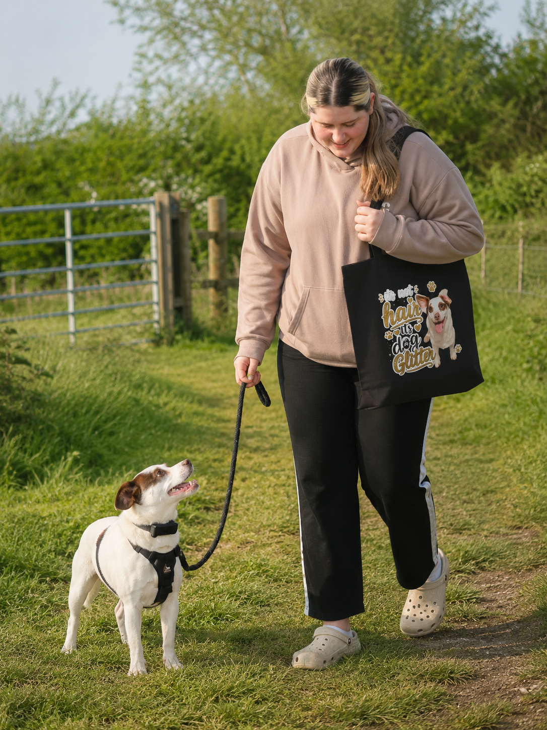 Dog Glitter Tote Bag – Funny Gift for Dog Lovers