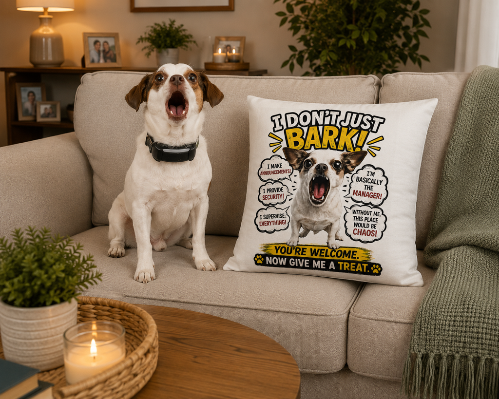 I Don't Just Bark Double-Sided Pillow – Funny Dog Lover Gift