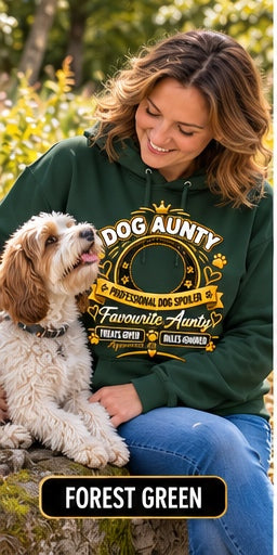 Personalised Dog Aunty Classic Hoodie – Custom Dog Photo & Name