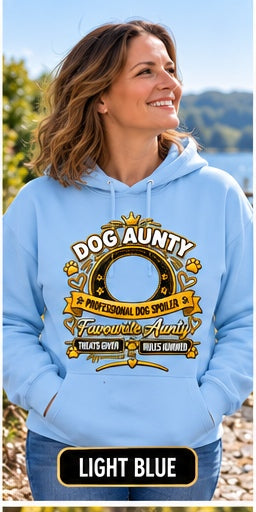 Personalised Dog Aunty Classic Hoodie – Custom Dog Photo & Name