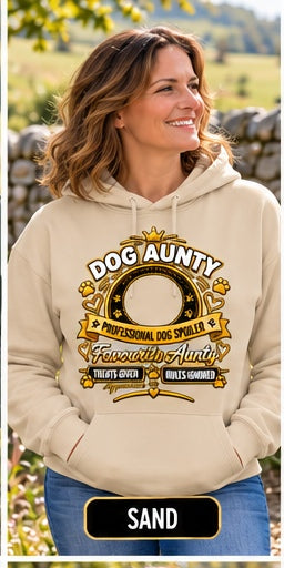 Personalised Dog Aunty Classic Hoodie – Custom Dog Photo & Name