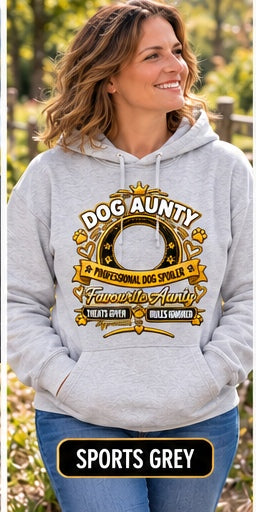 Personalised Dog Aunty Classic Hoodie – Custom Dog Photo & Name
