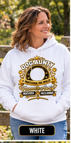 Personalised Dog Aunty Classic Hoodie – Custom Dog Photo & Name