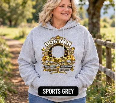 Personalised Dog Nan Classic Hoodie – Custom Dog Photo & Name