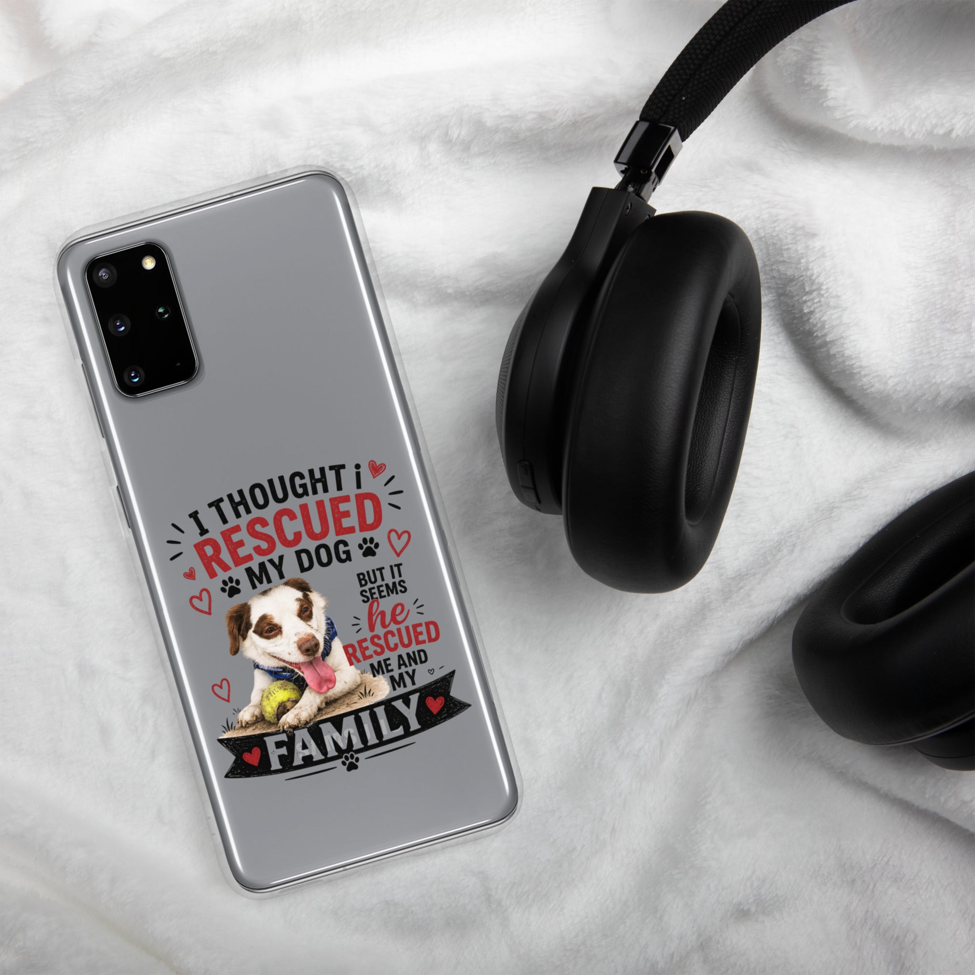 Phone case with Rescued me Mock up 1