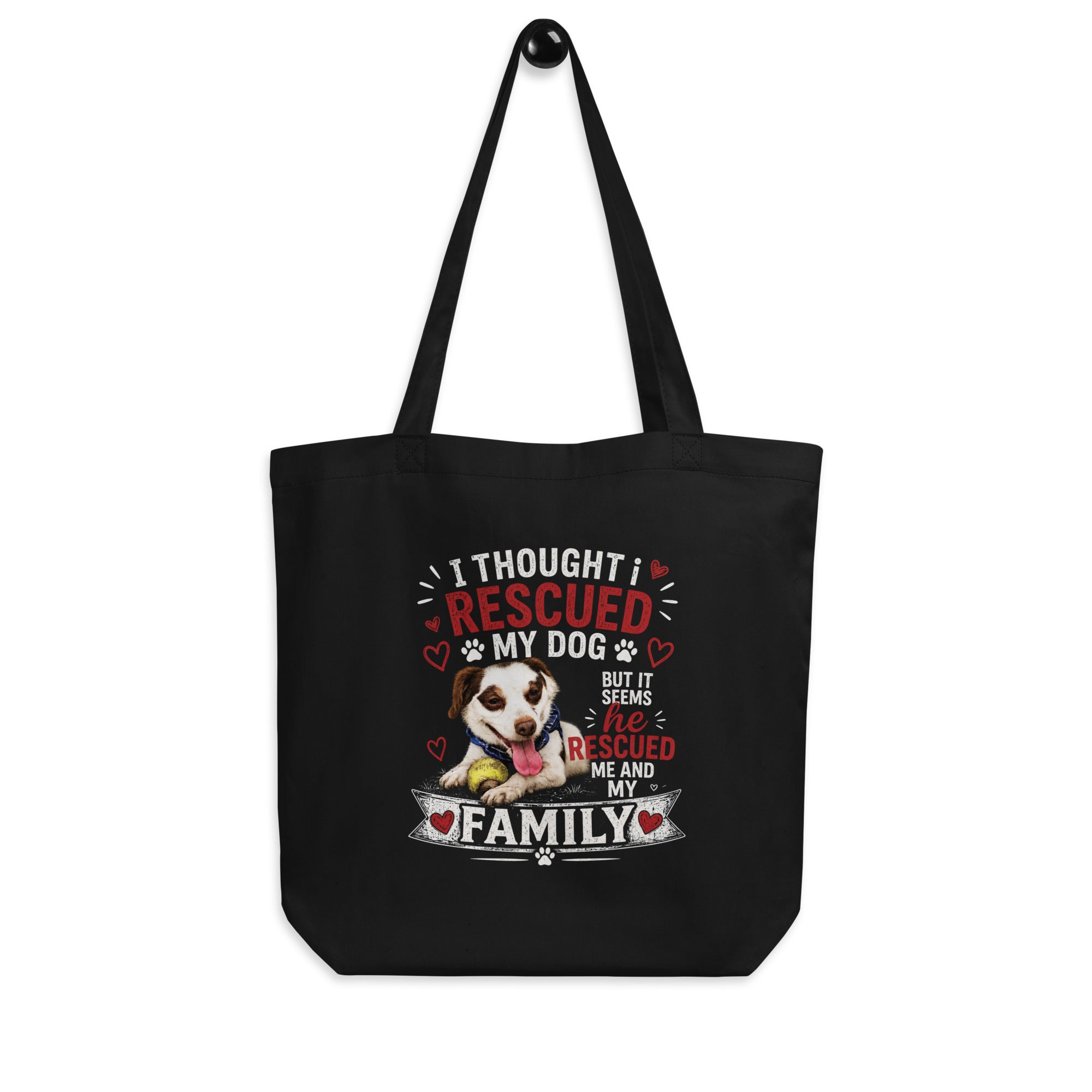 Rescued me collection Tote bag hanging on a peg
