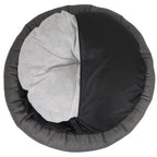 The Balmoral Luxury Herringbone Calming Donut Dog Bed