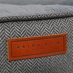 The Balmoral Luxury Herringbone Calming Donut Dog Bed