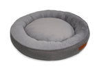 The Balmoral Luxury Herringbone Calming Donut Dog Bed