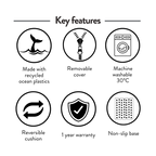 The Highclere Luxury Memory Foam Bolster Dog Bed