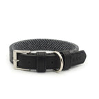 Ralph & Co Balmoral Grey Herringbone Leather Dog Collar