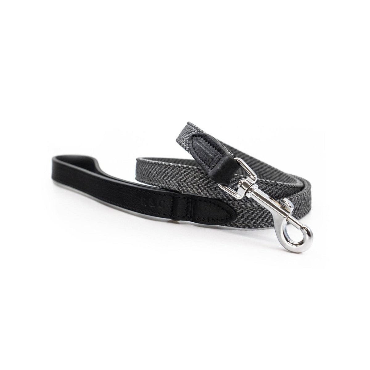 Ralph & Co Balmoral Grey Herringbone Leather Dog Lead