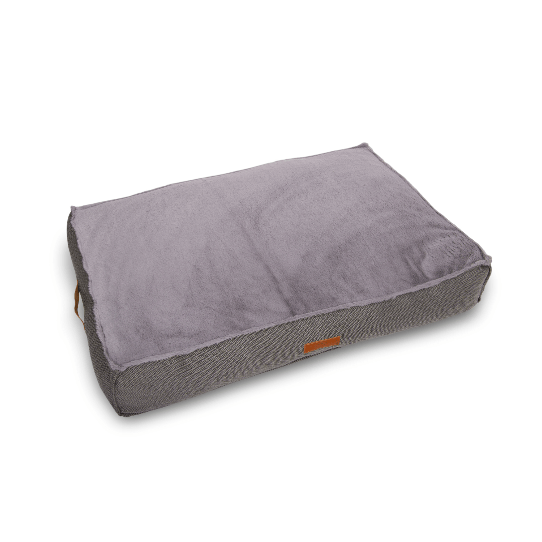 The Balmoral Luxury Herringbone Flat Pillow Dog Bed