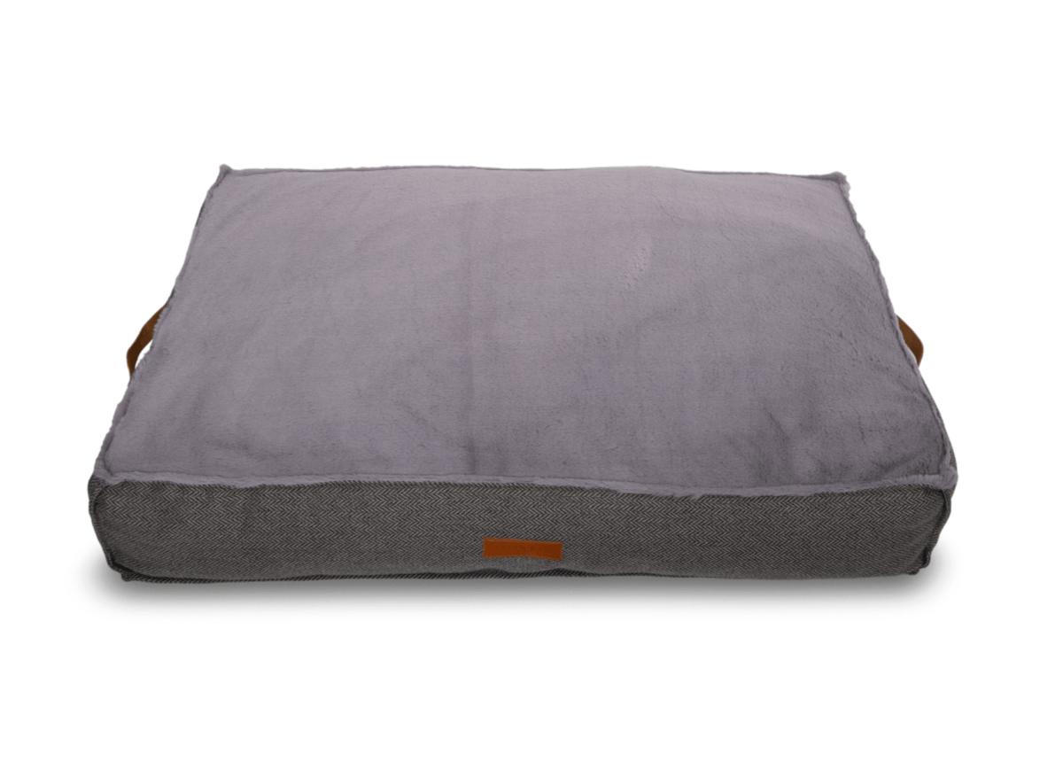 The Balmoral Luxury Herringbone Flat Pillow Dog Bed