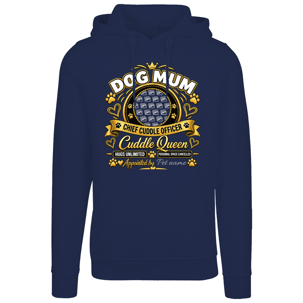 Additional view of Personalised Dog Mum Premium Heavy Hoodie - Custom Dog Photo & Name