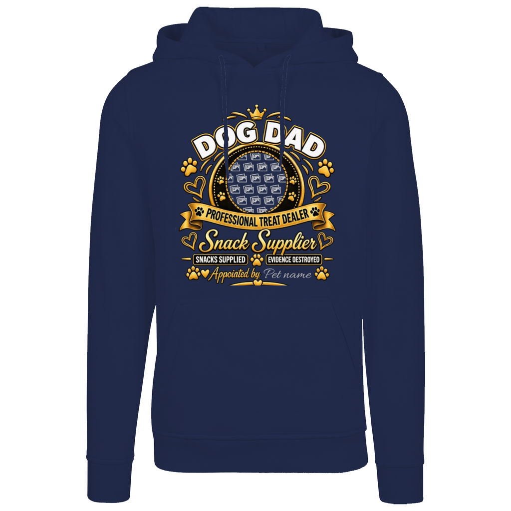 Additional view of Personalised Dog Dad Premium Heavy Hoodie - Custom Dog Photo & Name