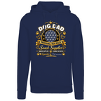 Additional view of Personalised Dog Dad Premium Heavy Hoodie - Custom Dog Photo & Name