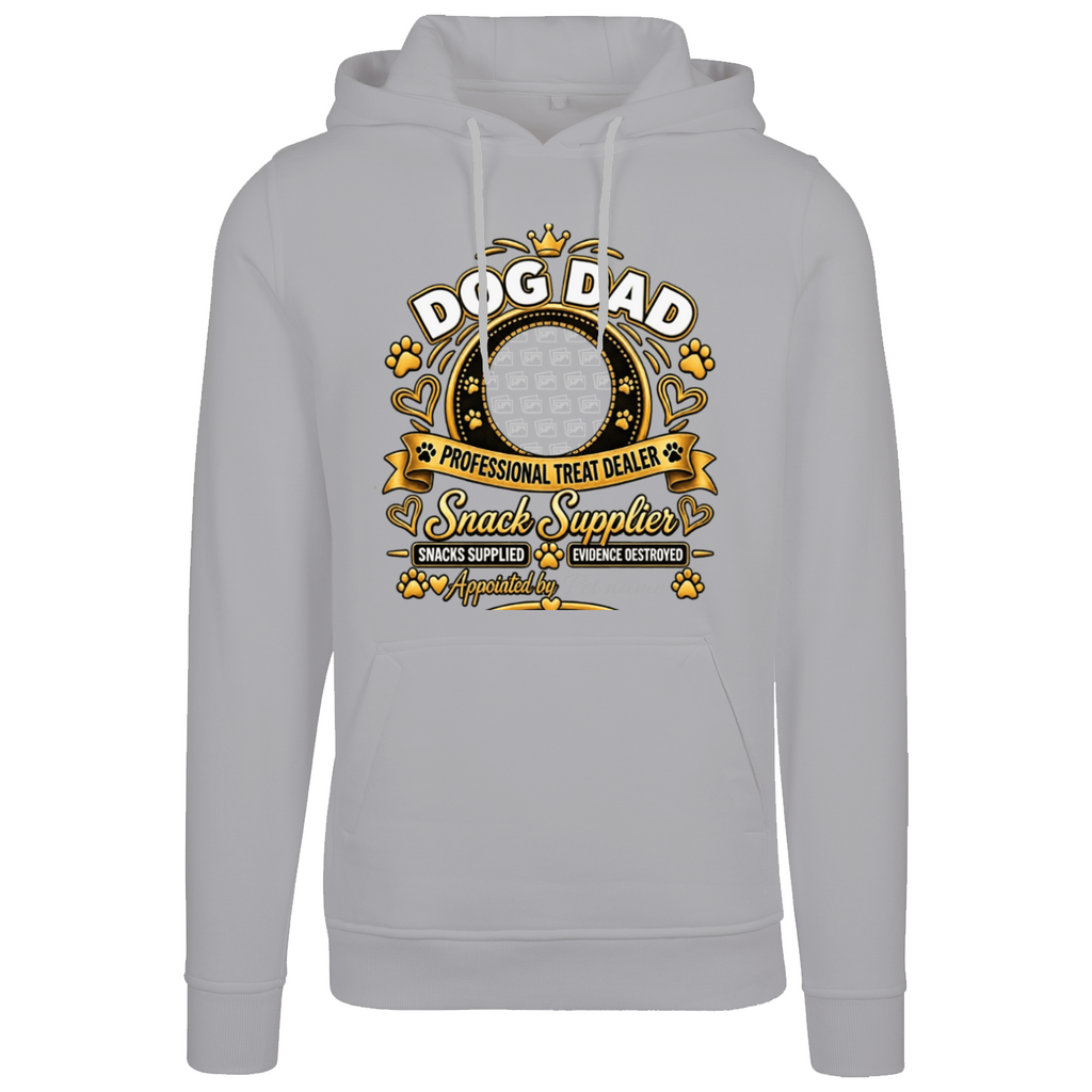 Additional view of Personalised Dog Dad Premium Heavy Hoodie - Custom Dog Photo & Name