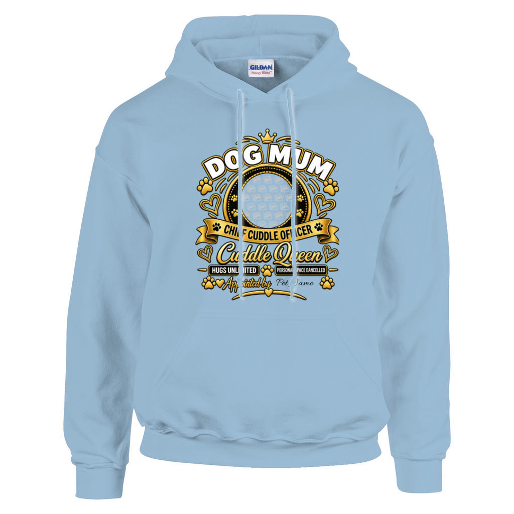 Additional view of Personalised Dog Mum Classic Hoodie - Custom Dog Photo & Name