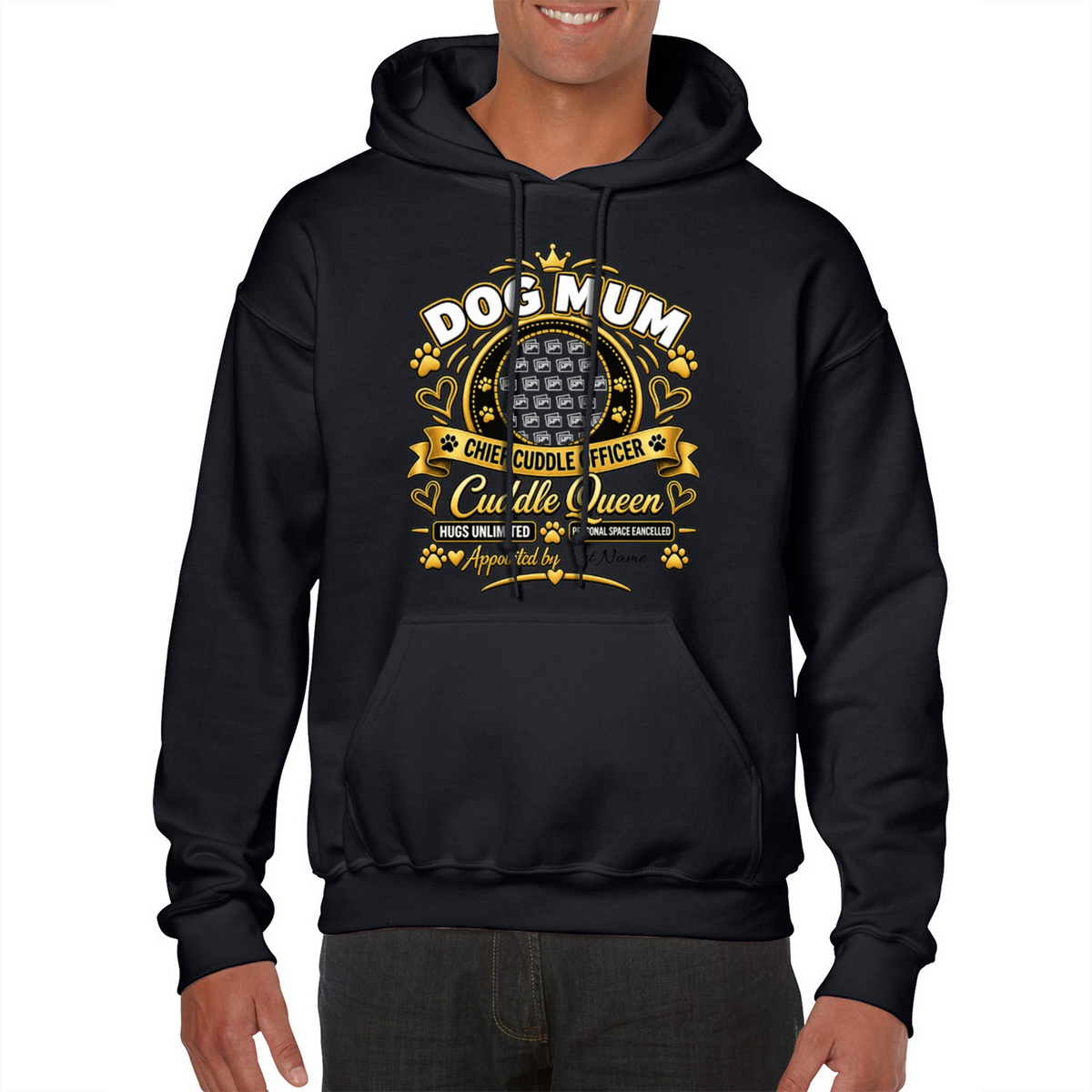 Personalised Dog Mum Classic Hoodie - Custom Dog Photo & Name