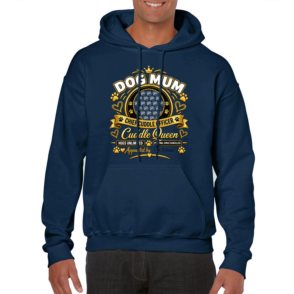 Additional view of Personalised Dog Mum Classic Hoodie - Custom Dog Photo & Name