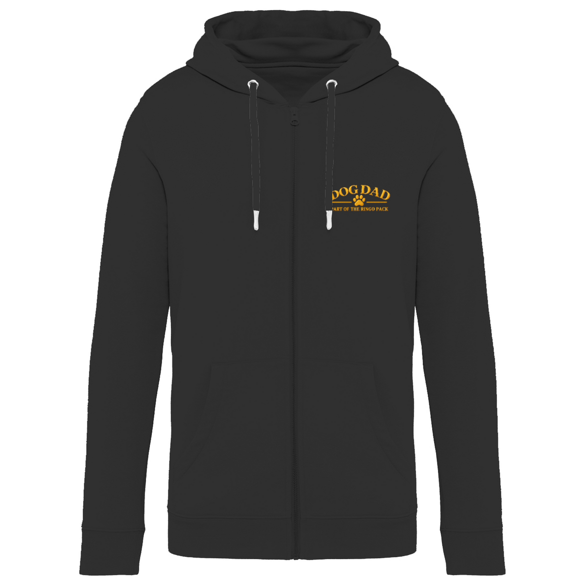 Personalised Dog Dad Premium Zip Hoodie - Custom Dog Photo & Name
