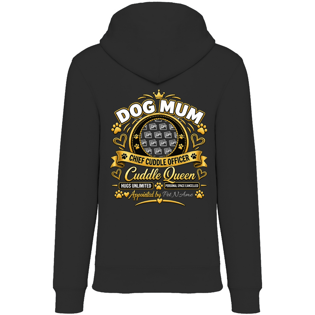 Additional view of Personalised Dog Mum Premium Zip Hoodie - Custom Dog Photo & Name