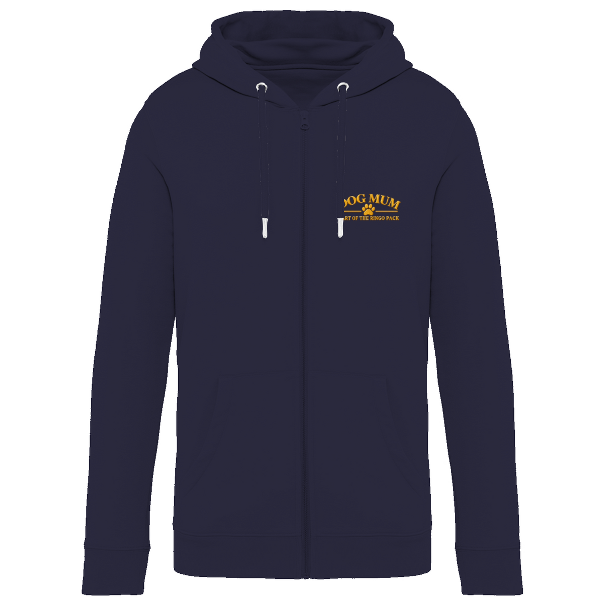Additional view of Personalised Dog Mum Premium Zip Hoodie - Custom Dog Photo & Name