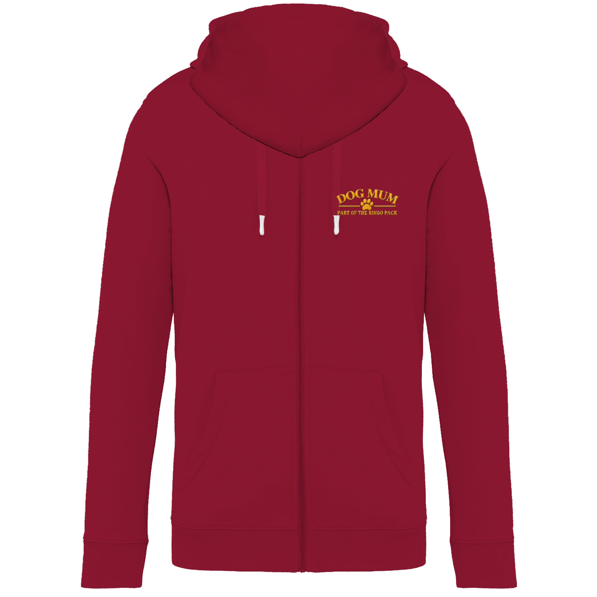 Additional view of Personalised Dog Mum Premium Zip Hoodie - Custom Dog Photo & Name