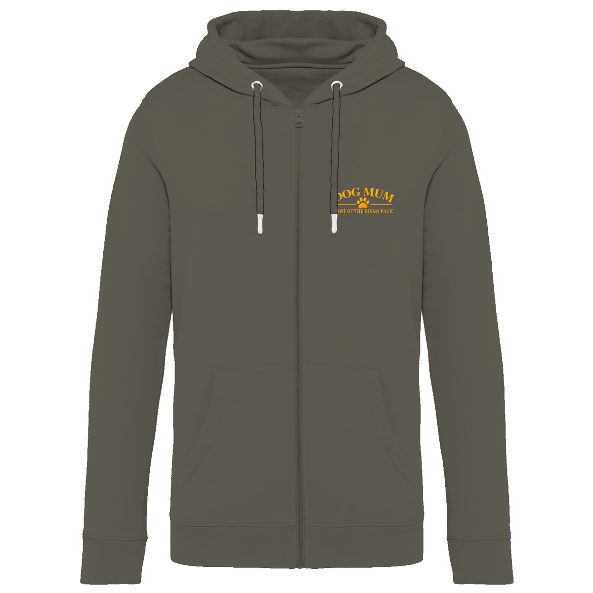 Additional view of Personalised Dog Mum Premium Zip Hoodie - Custom Dog Photo & Name