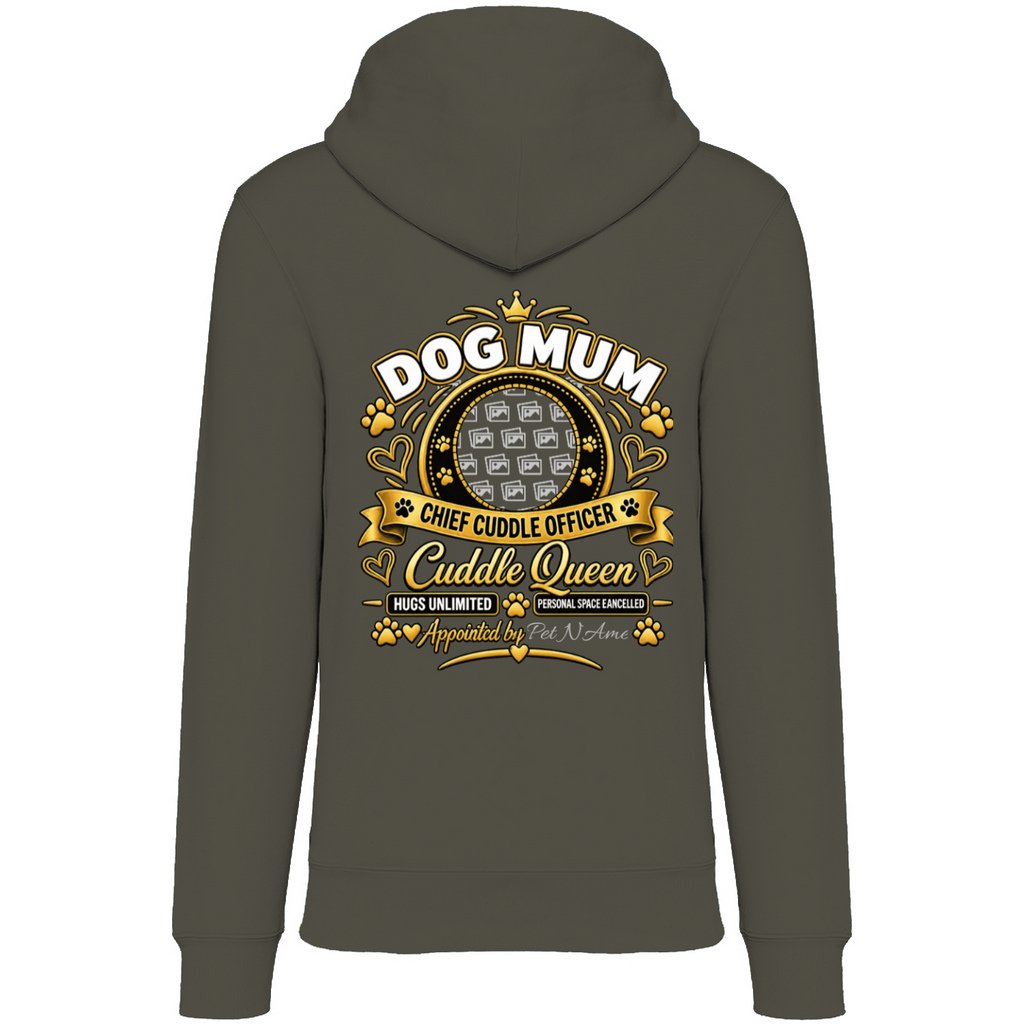 Additional view of Personalised Dog Mum Premium Zip Hoodie - Custom Dog Photo & Name