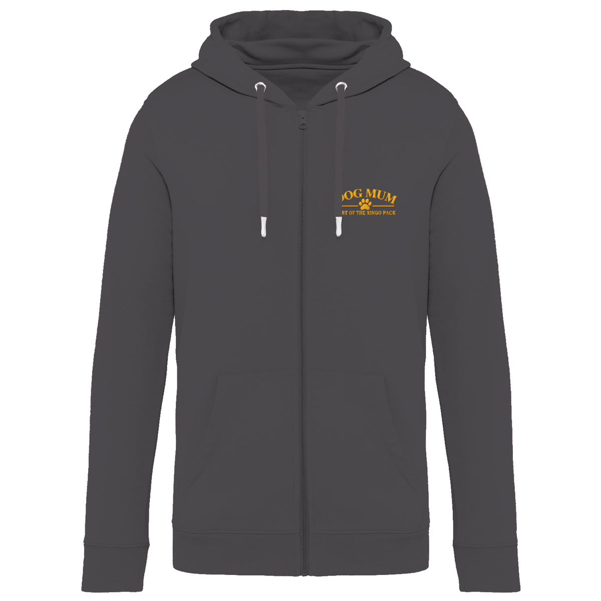 Additional view of Personalised Dog Mum Premium Zip Hoodie - Custom Dog Photo & Name