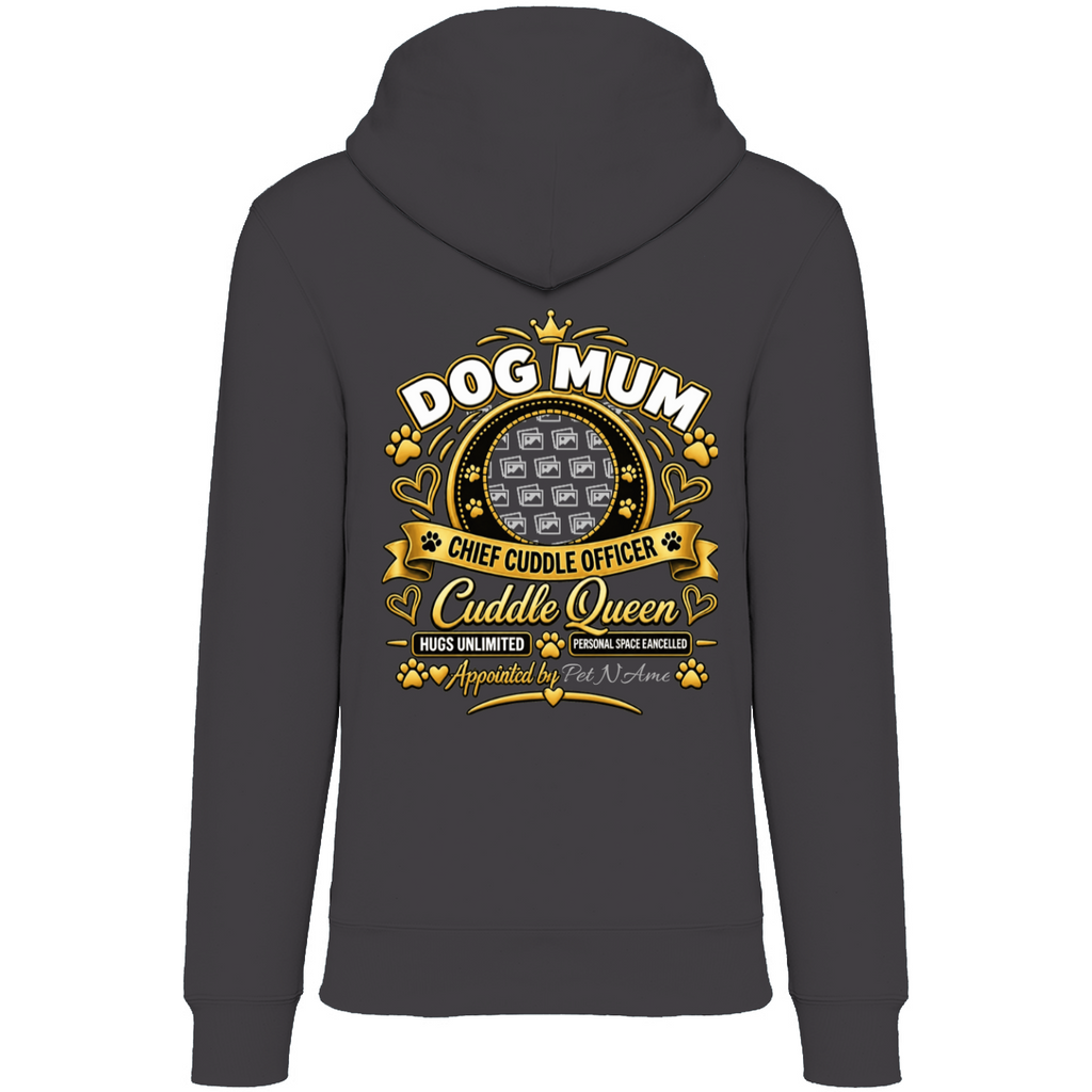 Additional view of Personalised Dog Mum Premium Zip Hoodie - Custom Dog Photo & Name