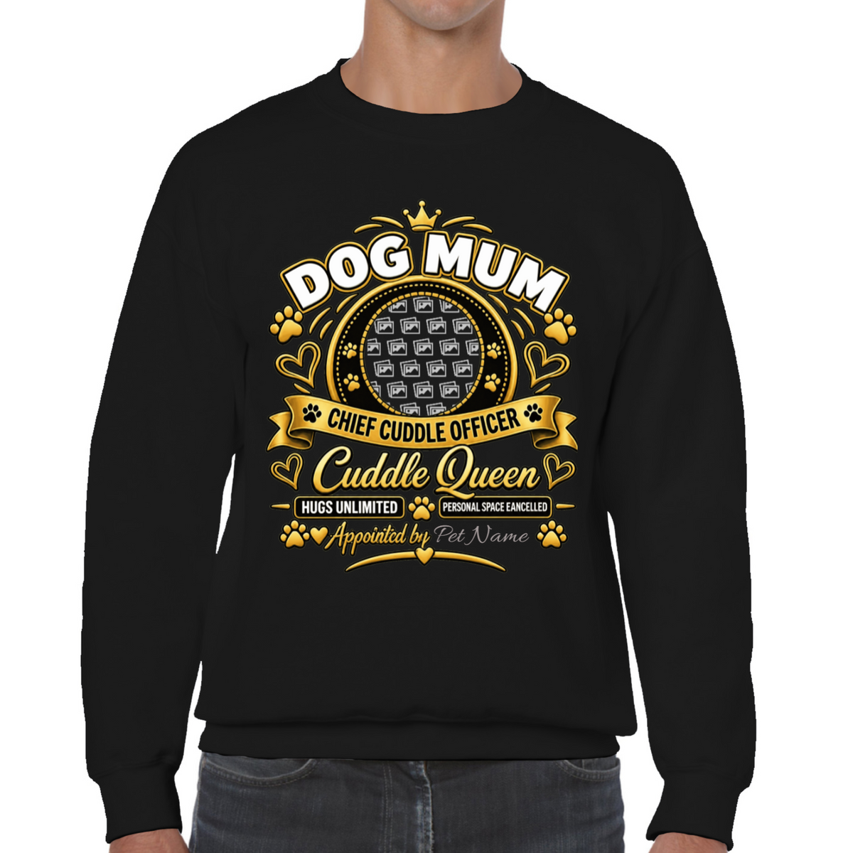 Personalised Dog Mum Sweatshirt - Custom Dog Photo & Name Gift