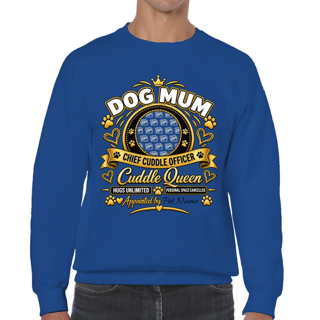 Additional view of Personalised Dog Mum Sweatshirt - Custom Dog Photo & Name Gift