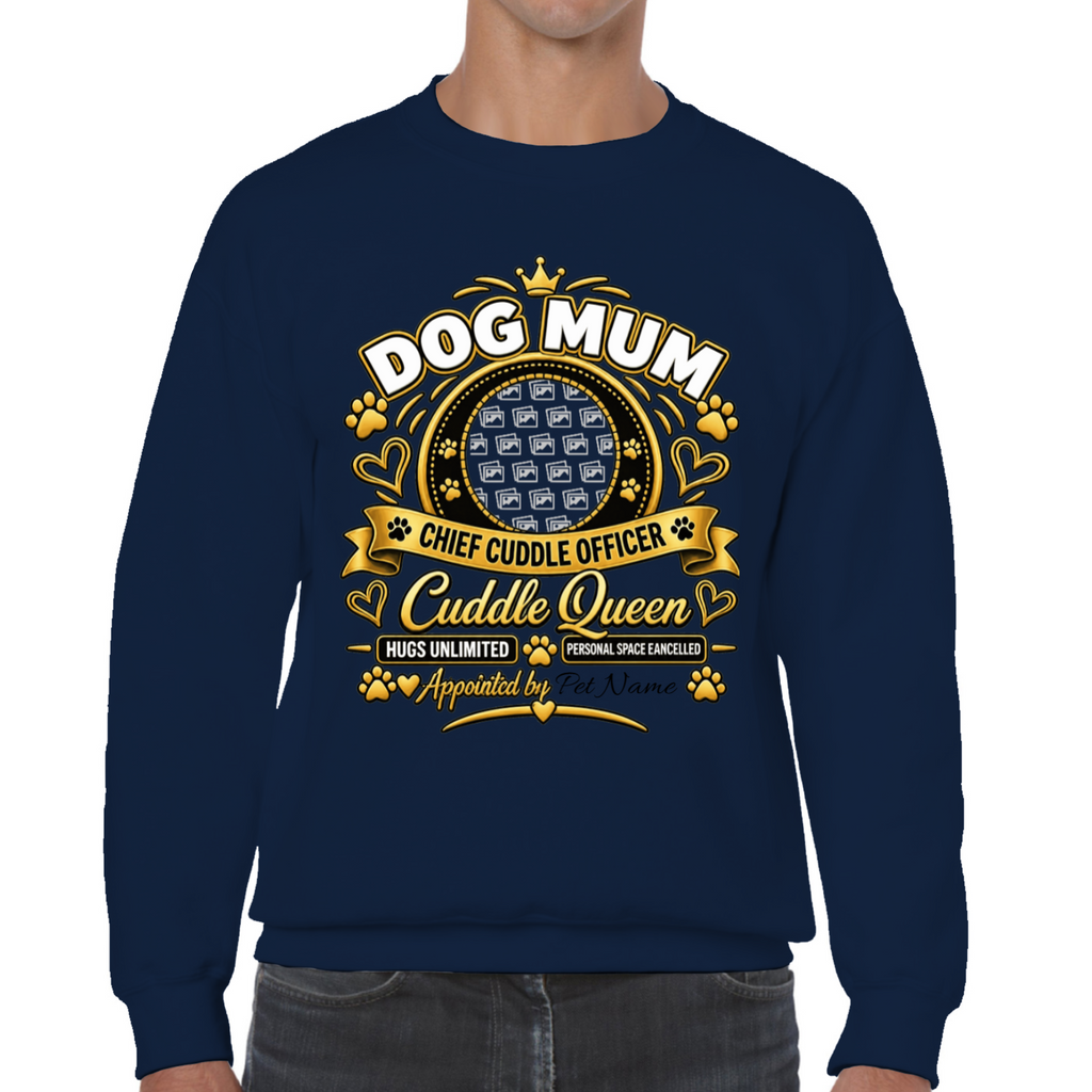 Additional view of Personalised Dog Mum Sweatshirt - Custom Dog Photo & Name Gift