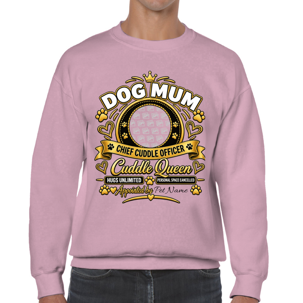 Additional view of Personalised Dog Mum Sweatshirt - Custom Dog Photo & Name Gift