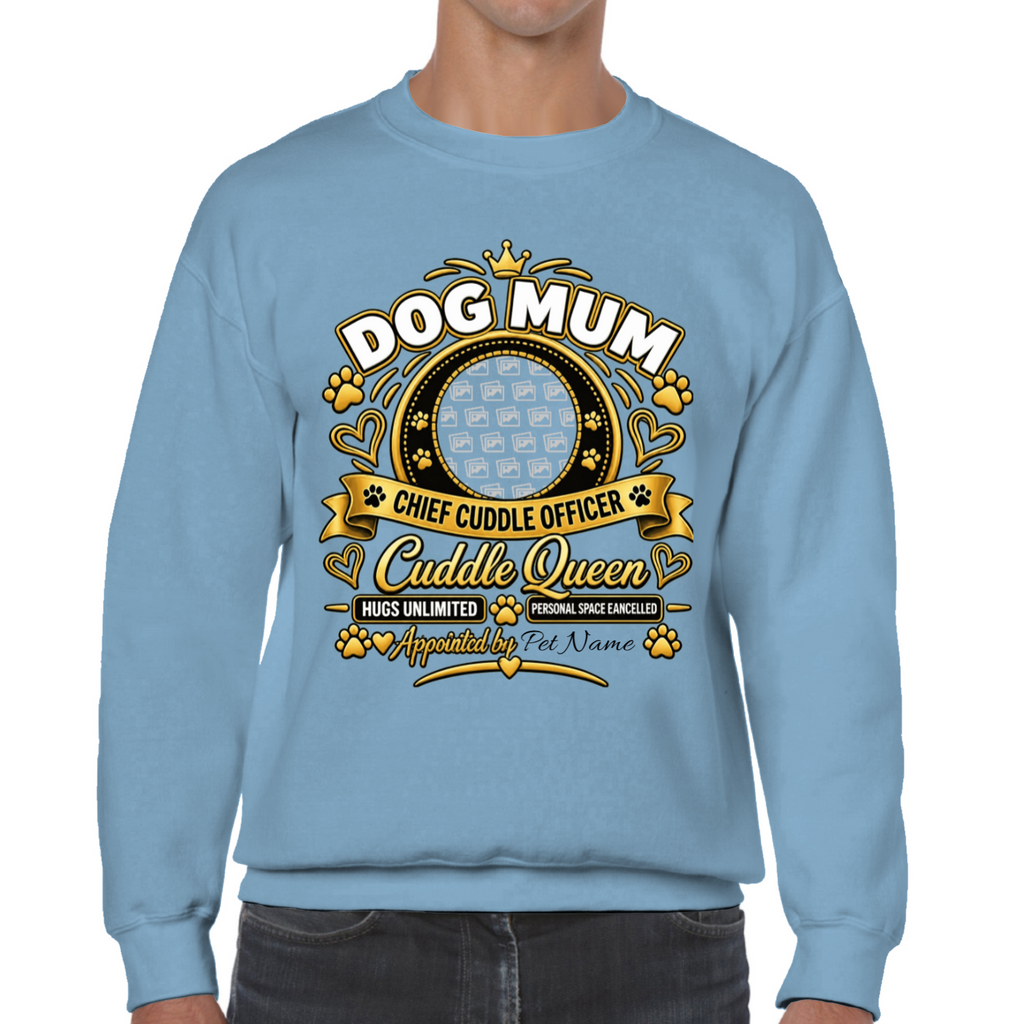 Additional view of Personalised Dog Mum Sweatshirt - Custom Dog Photo & Name Gift