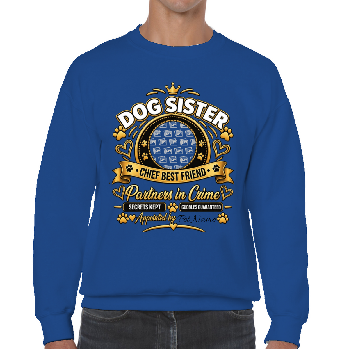 Personalised Dog Sister Sweatshirt - Custom Dog Photo & Name