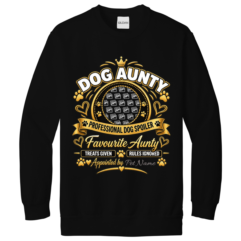 Personalised Dog Aunty Sweatshirt - Custom Dog Photo & Name