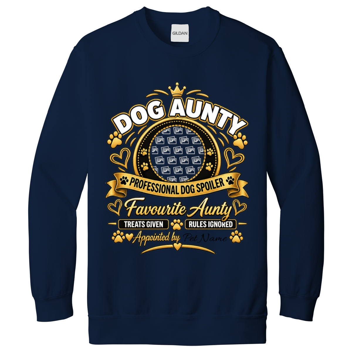 Additional view of Personalised Dog Aunty Sweatshirt - Custom Dog Photo & Name