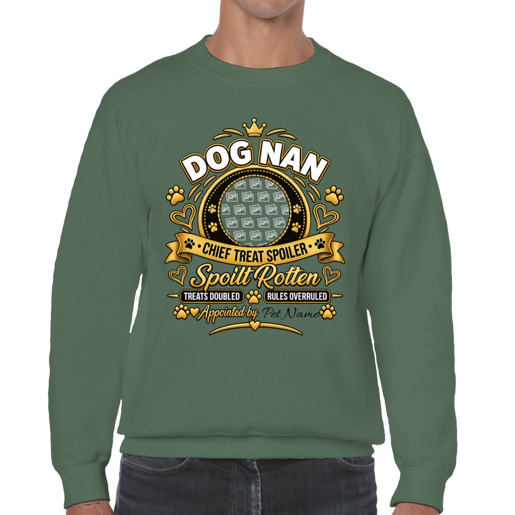Additional view of Personalised Dog Nan Sweatshirt - Custom Dog Photo & Name