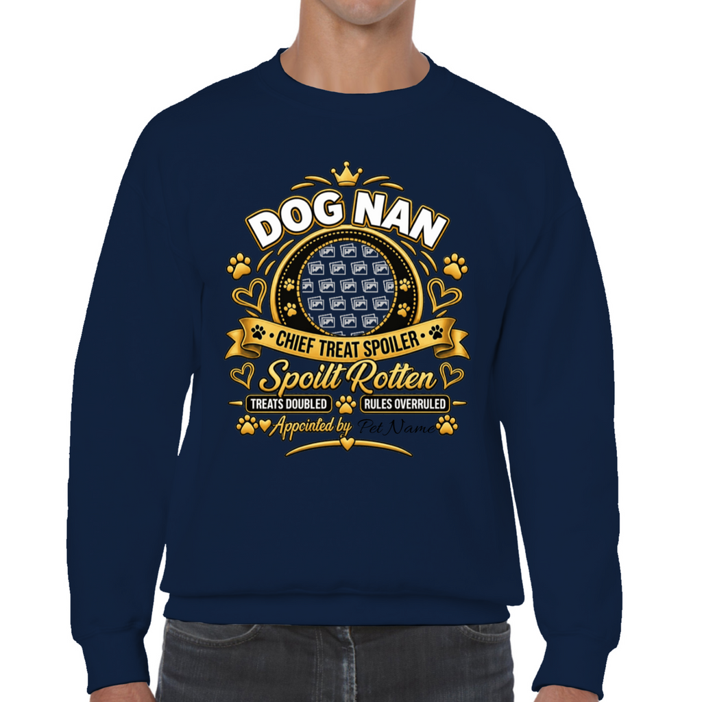 Additional view of Personalised Dog Nan Sweatshirt - Custom Dog Photo & Name