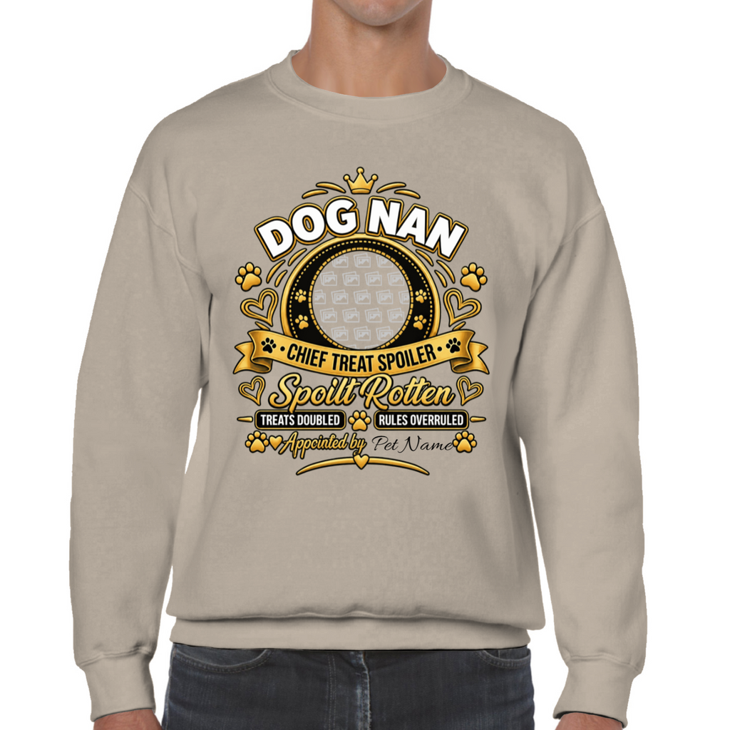 Additional view of Personalised Dog Nan Sweatshirt - Custom Dog Photo & Name