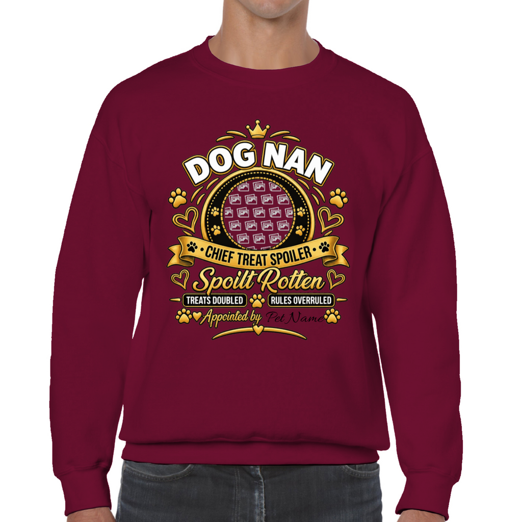Additional view of Personalised Dog Nan Sweatshirt - Custom Dog Photo & Name
