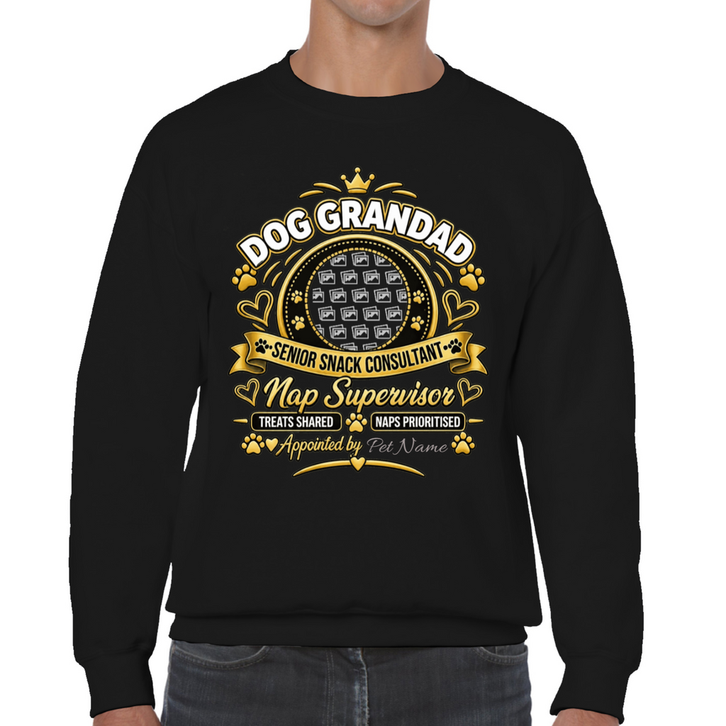 Additional view of Personalised Dog Grandad Sweatshirt - Custom Dog Photo & Name Gift
