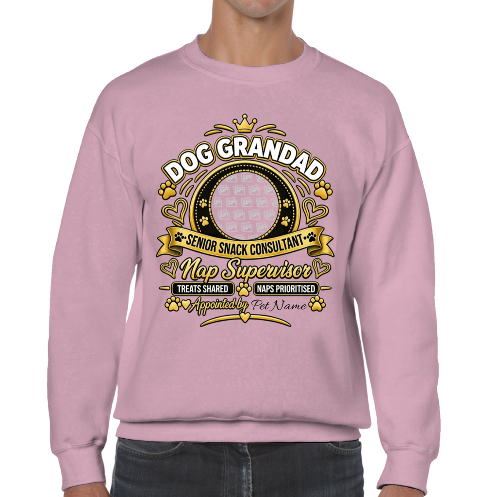 Additional view of Personalised Dog Grandad Sweatshirt - Custom Dog Photo & Name Gift
