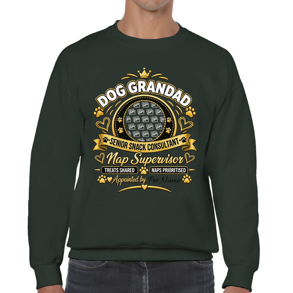Additional view of Personalised Dog Grandad Sweatshirt - Custom Dog Photo & Name Gift