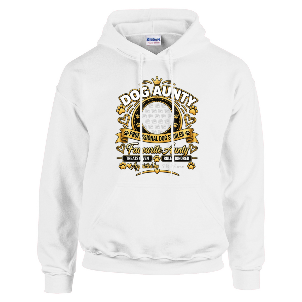 Additional view of Personalised Dog Aunty Classic Hoodie - Custom Dog Photo & Name
